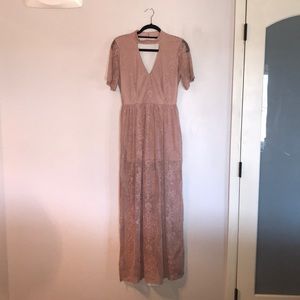 Socialite - Lace Overlay Maxi Romper